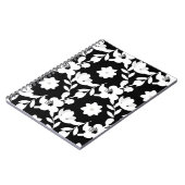 Carnet Perles en fleurs blanches sur le noir (Côté gauche)