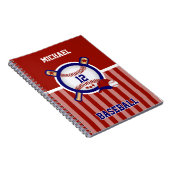 Carnet Perosnalize Baseball ⚾ - Nota rouge, blanche et bl (Côté Droit)