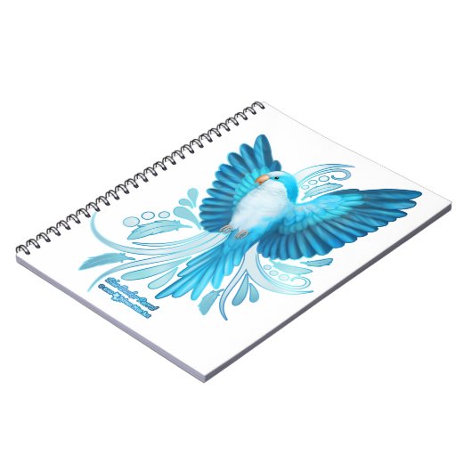 Carnet Perroquet bleu Quaker (Côté gauche)