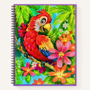 Carnet perroquet coloré