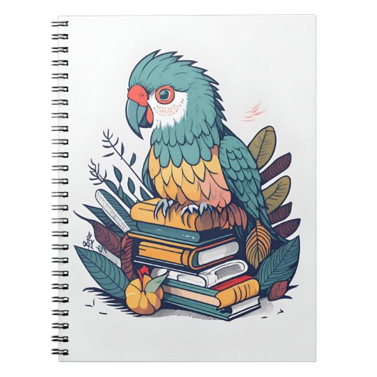 Carnet perroquet mignon 1 (Devant)