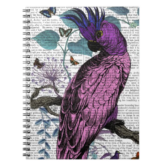 Carnet Perroquet rose (Devant)