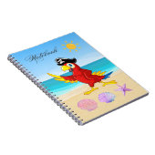 Carnet Perroquet sur la Plage (Côté Droit)