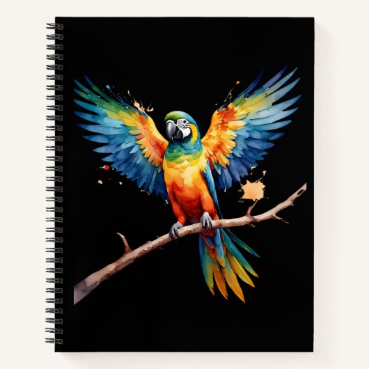 Carnet Perroquet tropical (Devant)