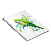 Carnet Perroquet vert Quaker (Côté Droit)
