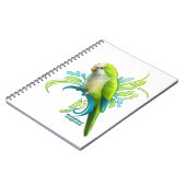 Carnet Perroquet vert Quaker (Côté gauche)