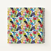 Carnet Perroquets aquarelles colorés (Dos)