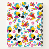 Carnet Perroquets colorés, perroquets tropicaux, Votre No (Dos)