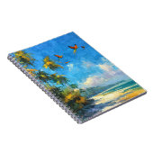 Carnet Perroquets Flying Tropical Ocean Sky Art (Côté Droit)