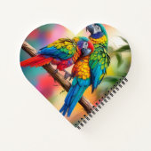 Carnet Perroquets Macaw Colorés Sur Une Branche-45739 (Dos)