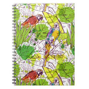 Carnet Perroquets tropicaux