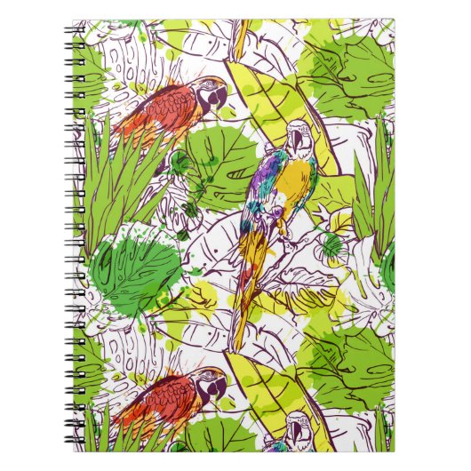 Carnet Perroquets tropicaux (Devant)