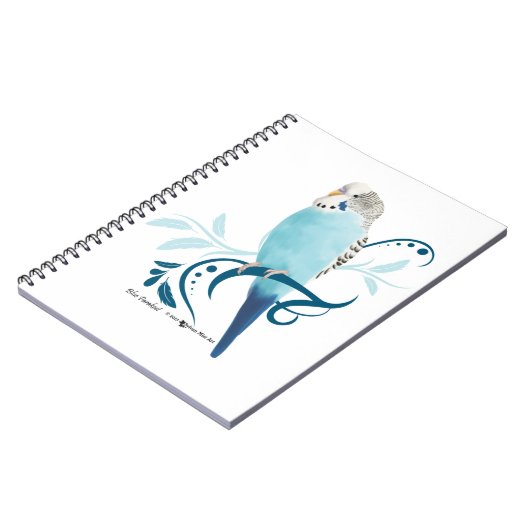 Carnet Perruche bleue (Côté gauche)