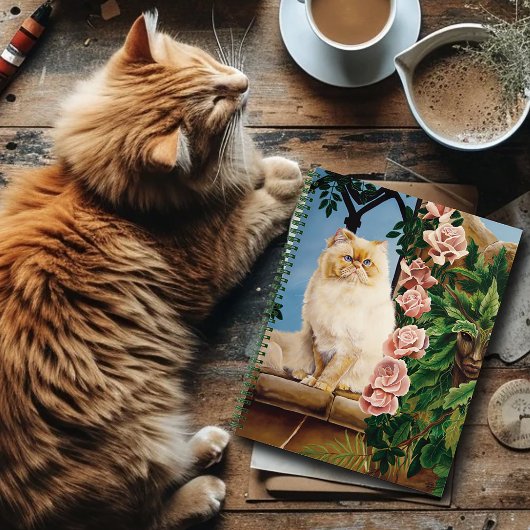 Carnet Perse Chat Rose Dryad