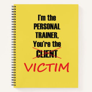 Carnet Personal Trainer Funny Vous êtes le portable de l