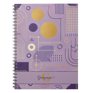 Carnet Personalisé Purple & Or Scandinave Minimaliste