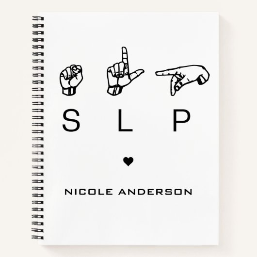 Carnet Personalisé SLP orthophoniste Langue Pathologiste  (Devant)