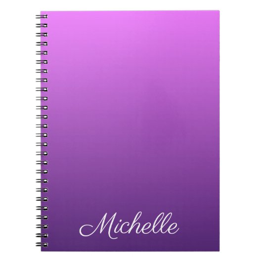 Carnet Personalisé violet ombre (Devant)