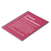 Carnet Personalised Chaos Coordinator Definition (Côté gauche)