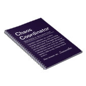 Carnet Personalised Chaos Coordinator Definition (Côté Droit)