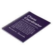 Carnet Personalised Chaos Coordinator Definition (Côté gauche)