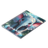 Carnet Personalised Cute Elephant in the Rain  (Côté gauche)