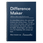 Carnet Personalised Difference Maker Definition (Devant)