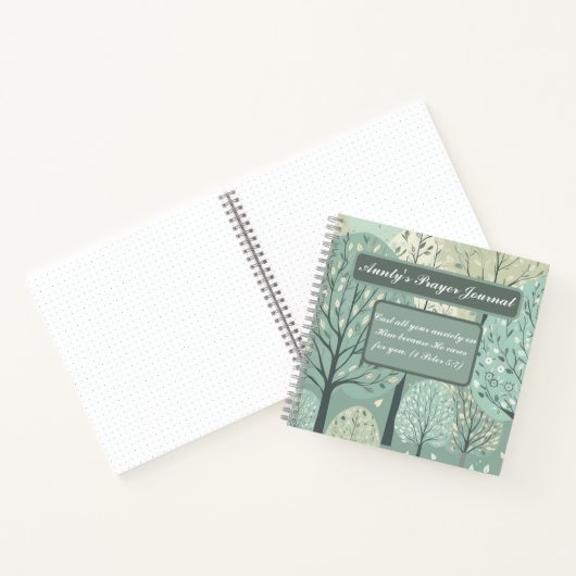 Carnet Personalised Notebook - Pastel Green Forest (Intérieur)