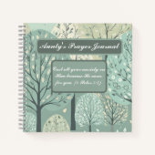 Carnet Personalised Notebook - Pastel Green Forest (Devant)