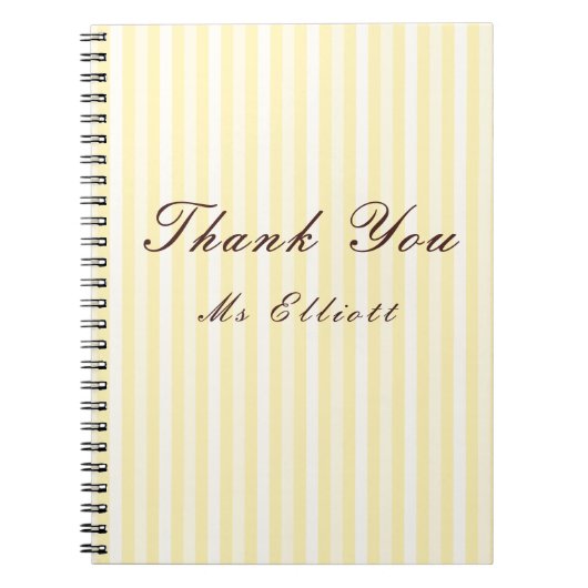 Carnet Personalised Thank You Teacher Notebook (Devant)