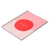 Carnet PERSONALIZE Inspired by Bauhaus Red and Pink  (Côté gauche)