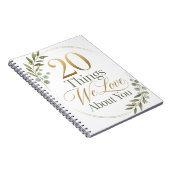 Carnet Personalized 20 Things We Love About You Gift (Côté Droit)