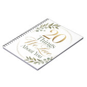 Carnet Personalized 20 Things We Love About You Gift (Côté gauche)