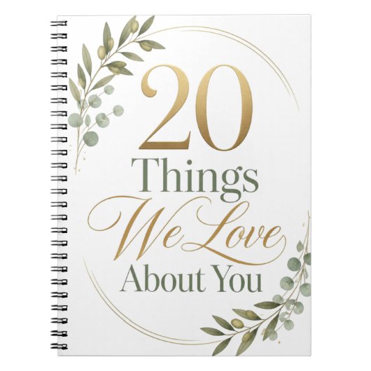 Carnet Personalized 20 Things We Love About You Gift (Devant)