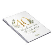Carnet Personalized 40 Things We Love About You Gift (Côté Droit)