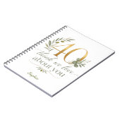 Carnet Personalized 40 Things We Love About You Gift (Côté gauche)