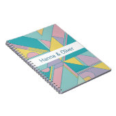 Carnet Personalized 80s Memphis Style Geometric Notebook (Côté Droit)