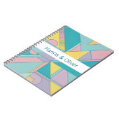 Carnet Personalized 80s Memphis Style Geometric Notebook (Côté gauche)