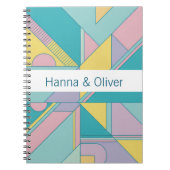 Carnet Personalized 80s Memphis Style Geometric Notebook (Devant)