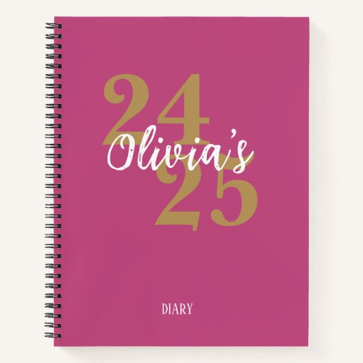 Carnet Personalized Academic Diary 2024-2025 (Devant)