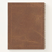 Carnet Personalized Aged Leather Notebook with Initials (Dos)