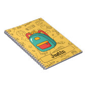 Carnet Personalized Back to School Backpack & Doodles (Côté Droit)