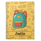 Carnet Personalized Back to School Backpack & Doodles (Devant)