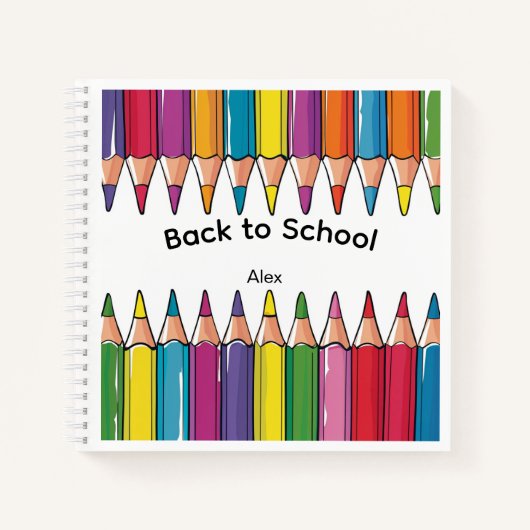 Carnet Personalized Back to School Notebook with Pencils (Devant)