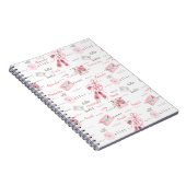 Carnet Personalized Ballerina Ballet Name  (Côté Droit)