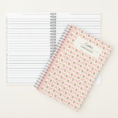 Carnet Personalized beautiful classic botanical pink (À l'intérieur)