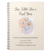 Carnet Personalized Beige Baby Photo Notebook (Devant)
