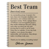 Carnet Personalized Best Team Appreciation Corporate Gift (Devant)