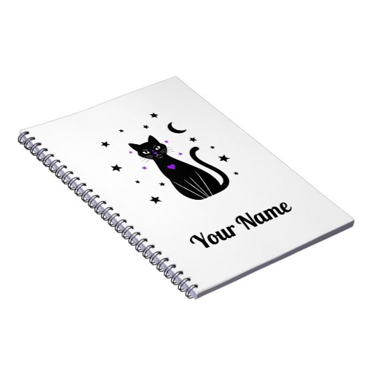 Carnet Personalized Black Cat Notebook (Côté Droit)