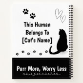 Carnet Personalized Black Cat Spiral Notebook (Dos)